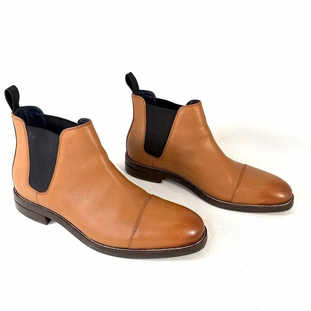Cole Haan Wagner Grand Chelsea Cap-Toe Waterproof Boots Mesquite 9M C28637